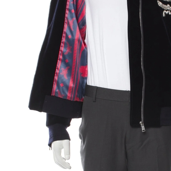 MCM  Souvenir Bomber Track Jacket ( UNISEX ) Logo Liner Size Small (EUC) - Picture 5 of 11